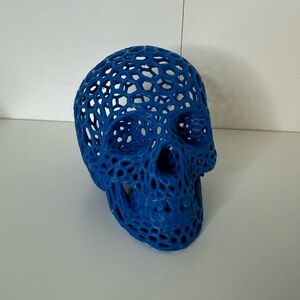 Blue Voroni Skull Decor